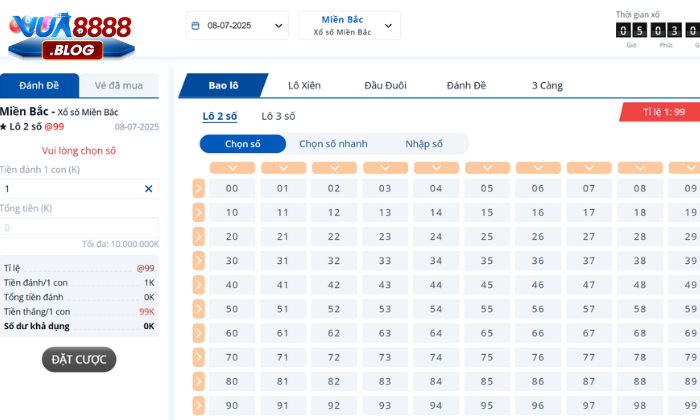 Đặt cược lô đề Vua88 dễ chơi, dễ trúng Đặt cược lô đề Vua88 dễ chơi, dễ trúng